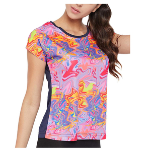 Camisetas Deportivas de Secado Rápido para Mujer, de Manga Larga, Ajuste Regular, para Gimnasio, Yoga, Correr, con Tela de Malla Estampada por Sublimación - Product Image 3