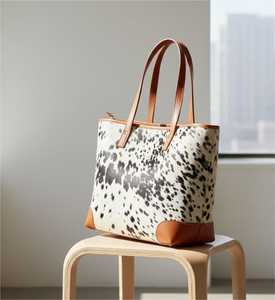 Sac fourre-tout pour femme en cuir de vachette de qualité supérieure, fermeture à glissière, broderie, mode été/automne, grande capacité, sac à main LHTB-0063 - Product Image 2