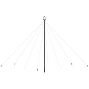 Árbol de Navidad LED de 3.6 m, Blanco Frío, Metálico, Elegante Decoración Navideña - Product Image 3