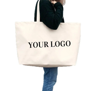 Reinforced stitching grocery handbags made of 100% pure cotton with custom design & <b>labelling</b> for storage, & bulk shopping trips - Product Image 4