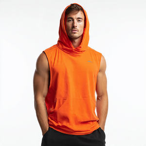 Camiseta Deportiva con Capucha para Hombre, de Alta Calidad, para Primavera, Sin Mangas, de Poliéster/Algodón, Transpirable, para Gimnasio, Culturismo, Corte Musculoso - Product Image 2