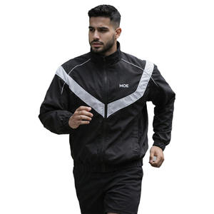 Chaqueta Deportiva Reflectante Blanca y Negra, Estilo Moderno, Chaqueta Cortavientos para Atletismo Escolar, Proveedor de Ropa, Chaqueta para Hombre OEM - Product Image 5