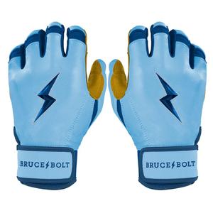 Gants de frappeur de baseball unisexes bleus personnalisés de qualité supérieure en cuir respirant, légers et antidérapants avec fermeture auto-agrippante – Vente en gros - Product Image 1