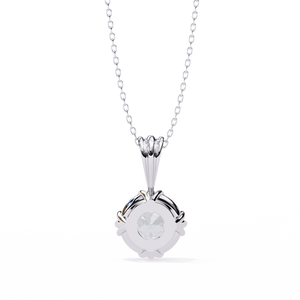 Colgante y Cadena con Diamante Redondo Cultivado en Laboratorio IGI D-E-F VVS-VS en Oro de 14K, Oro Rosa, Oro Blanco y Plata de Ley - Product Image 3