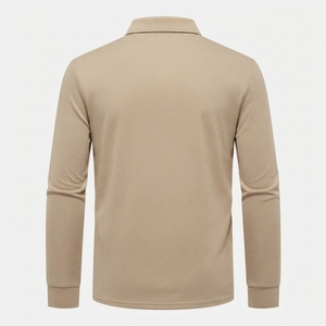 Camiseta de Manga Larga para Hombre, Cuello Acanalado, Informal, de Algodón, Fabricante, Lisa, Personalizable con Impresión - Product Image 2
