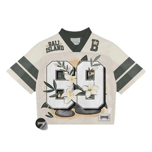 Camiseta de lacrosse personalizada barata para hombre, con cuello en V, manga corta, talla grande, de malla perforada, para equipos de EE. UU., para todas las estaciones, 100% sublimada - Product Image 5