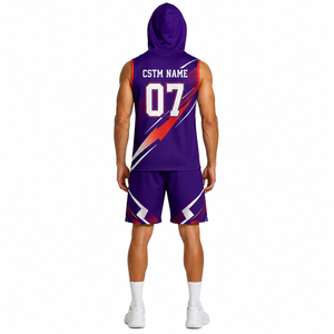 Conjunto de Uniforme de Baloncesto Personalizado, Sudadera sin Mangas, Pantalones Cortos de Malla, Ropa Deportiva para Entrenamiento en Equipo - Product Image 2