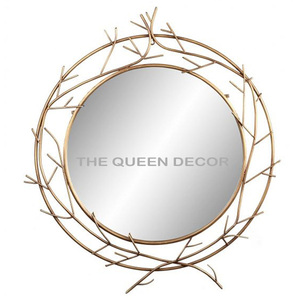 Luxury Decorative <b>Wall</b> <b>Mirror</b> Decorative <b>Wall</b> <b>Mirror</b> Is Sure to Steal the Spotlight in Your Room Gold Color Iron & Glass <b>Mirror</b> - Product Image 6