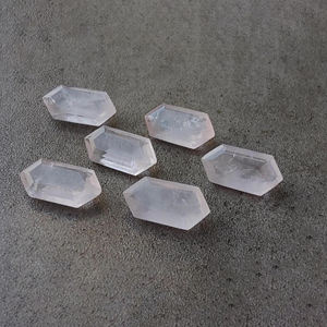 Cuarzo Rosa Natural AAA+ con Corte Facetado Hexagonal, Piedra Suelta Calibrada, para Joyería - Product Image 2