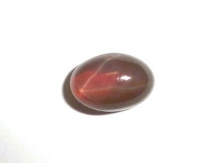 Zafiro Estrella Morado Transparente Ovalado de 5x7 mm, 0.5 Quilates, Cabujón Pulido Creado en Laboratorio con Efecto de Estrella de 6 Puntas para Joyería - Product Image 4