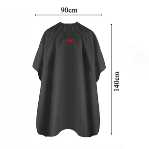 Cape de Salon Noire Personnalisable avec Logo, en Polyester, pour Coiffure Professionnelle, Cape de Barbier pour Coupe de Cheveux - Product Image 2