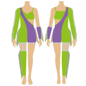 Uniformes de Majorette Estampados para Mujer, Ropa de Práctica de Manga Larga, Conjuntos de Uniformes de Majorette de Talla Grande, Uniforme de Animadoras de Alta Calidad - Product Image 3