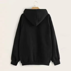 เสื้อฮู้ดสีขาวแบบยูนิเซ็กซ์ ทรงโอเวอร์ไซส์ แขนปกติ สีพื้น มีกระเป๋า สไตล์ลำลอง ผ้าถักเฟรนช์เทอร์รี่ เหมาะสำหรับใส่ในฤดูใบไม้ร่วง ปี 2027 - Product Image 5