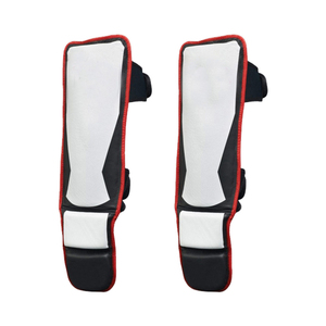 Protector de Espinilla de Boxeo Unisex Rojo y Blanco, Cuero PU Ecológico, Cintura Alta, Resistente al Desgaste, para Entrenamiento de Artes Marciales, 1.2M - Product Image 2