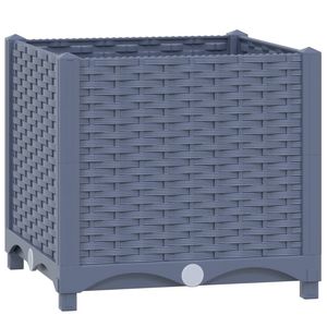Jardinière surélevée en polypropylène bleu-gris, résistante, pour fleurs et plantes - Product Image 2