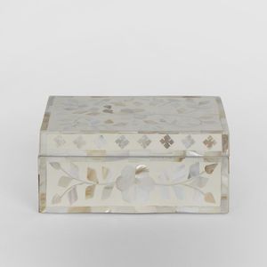 High Class American Style Mother Pearl Inlay <b>Floral</b> Pattern Decorative Polished Storage Jewelry <b>Box</b> Customizable Color Gulf <b>Box</b> - Product Image 2