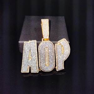 Pendentif Hip Hop de Luxe en Moissanite et Diamant, Collier Homme en Argent 925 Sertie de Pierres, Bijou Streetwear Élégant, Cadeau Disponible - Product Image 1