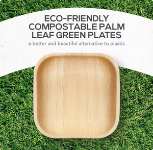 Platos Redondos de Hoja de Palma Natural Beige, con Aroma Suave a Madera, Compostables, Rígidos y Desechables, Ideales para Catering Ecológico - Product Image 6