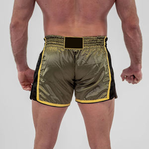Shorts de boxe Muay Thai pour hommes de haute qualité, confortables, personnalisés, imprimés, 100% polyester, solides, séchage rapide, respirants - Product Image 2