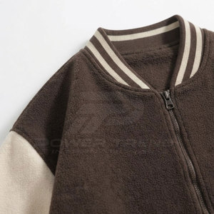 Fashionable <b>Men</b> Varsity Winter <b>Jacket</b> with Stand Collar Front Logo <b>Long</b> Sleeves Breathable Cotton Fabric Relaxed Fit - Product Image 3