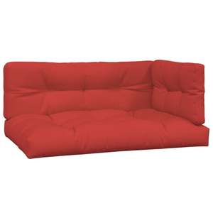 Ensemble de 3 coussins d'extérieur rouges en polyester, résistants à l'eau, pour palettes - Product Image 2