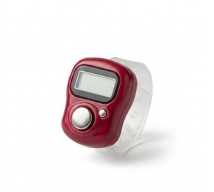 เครื่องนับจำนวนแบบนิ้วมือสำหรับนับจำนวนตะเข็บถักไหมพรม แหวนนับจำนวนแบบดิจิทัลพร้อมหน้าจอแสดงผล เครื่องนับแบบคลิกพกพาสำหรับนับจำนวนคน - Product Image 4