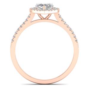 แหวนเงินแท้ 925 รูปหัวใจประดับเพชรโมอิสซาไนต์ 0.79 กะรัต ยี่ห้อ REYES GRA รับรองคุณภาพ สำหรับผู้หญิง ราคาขายส่ง เครื่องประดับคุณภาพสูง - Product Image 4