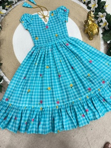 Vestido Infantil de Algodón de Calidad de Exportación con Diseño de Mangas Elegantes - Product Image 4