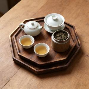 Plateau pliable artisanal en bois d'acacia écologique avec finition polie pour la présentation de fruits et légumes |   Vaisselle pour la restauration de fête - Product Image 4