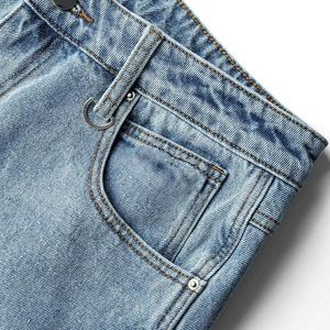 Premium Men's High Waist Straight Denim Shorts 100% Cotton Heavyweight Fabric Windproof Breathable Waterproof Quick Dry - Product Image 3