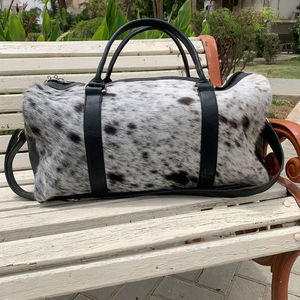 Sac de voyage en cuir de vachette, style personnalisé, sac de voyage en toile - Product Image 1