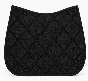 Almohadilla de Silla de Montar Personalizable para Doma y Salto, Negra, Acolchada, con Forro de Polialgodón, para Entrenamiento y Equitación - Product Image 3