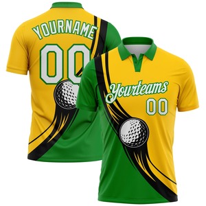 Chemises de golf pour hommes/femmes de haute qualité avec logo personnalisé OEM, polos de golf sublimés, t-shirt de sport à manches courtes - Product Image 4
