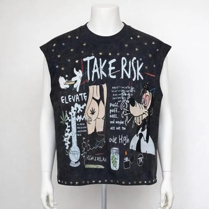 Chemises pour hommes 100% Coton Oversize Écologiques Streetwear Américain Y2K Tendance High-street à Imprimé Graphique Délavées à l'acide, Très Vendues - Product Image 3