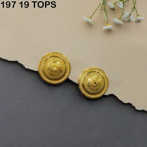 Boucles d'oreilles à la mode de luxe fleur plaqué or de haute qualité beaux yeux africains boucles d'oreilles ornement éthiopien pour les femmes - Product Image 2