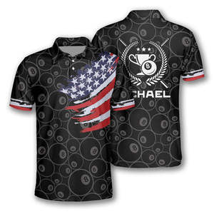 เสื้อทีมบิลเลียดแบบกลับด้านได้ คุณภาพสูง รุ่น OEM 2026 สำหรับผู้ชาย สำหรับการแข่งขันพูล สนุกเกอร์ โปโล ผลิตจากโพลีเอสเตอร์ 100% แห้งเร็ว - Product Image 3