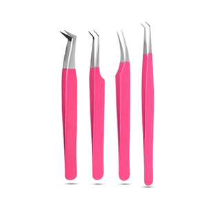 Stainless Steel Eyelash Tweezers Fine Point Beauty <b>Tool</b> for Makeup Salon and Daily Lash Care - Product Image 2