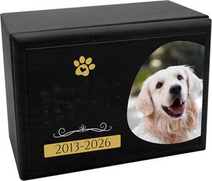 Hot Selling Modern American Style Natural Wood Cat Dog Ashes <b>Memorial</b> Urn Photo <b>Frame</b> Urns - Product Image 3