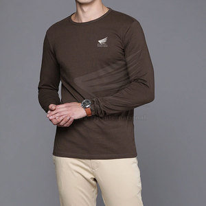 Chemise à manches longues en coton 100% respirant de haute qualité, légère, couleur personnalisée, pour un usage décontracté - Product Image 3