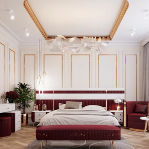 Cadre de lit king size en bois avec pied de lit, meilleur mobilier de chambre en bois, sculpté à la main, qualité supérieure, luxe, fabrication artisanale, solide. - Product Image 1