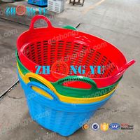 Panier en plastique épaissi pour crevettes, caisse à poisson et durian avec poignée, boîte de rangement polyvalente pour l'aquaculture et l'agriculture