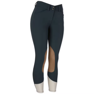 LOGO PERSONNALISÉ Pantalons d'équitation noirs pour femmes Leggings d'équitation écologiques Pantalons de sport équestre pour femmes Vêtements d'équitation pour femmes - Product Image 3