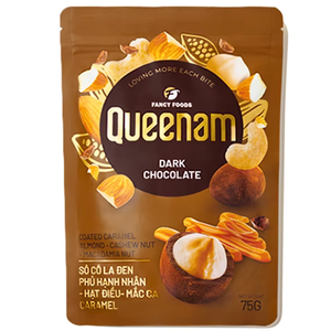 ราคาขายส่ง รับผลิตแบบ OEM/ODM ช็อกโกแลตดรากี ฮาลาล 75 กรัม ช็อกโกแลตดำเคลือบคาราเมล อัลมอนด์ เม็ดมะม่วงหิมพานต์ แมคคาเดเมียนัท - Product Image 1