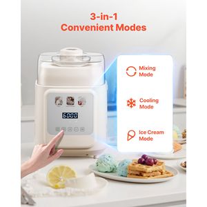 Macchina Automatica Verticale per Gelato e Yogurt Gelato da 1 Litro con Mini Compressore, Nessun Precongelamento, Gelatiera 4M - Product Image 2