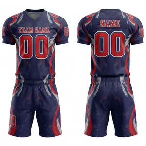 Customizable American Football Uniform Jersey and Shorts Set with Front Logo Position - Product Image 6