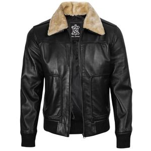 Veste en cuir d'hiver élégante pour homme, best-seller, avec fermeture éclair, finition délavée, couleurs personnalisées disponibles au meilleur prix - Product Image 1