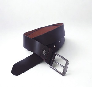 Cinturón de Cuero Genuino de Color Sólido con Hebilla de Acero Rectangular, Estilo Formal, Correa de Cintura Resistente para Ropa de Trabajo - Product Image 6