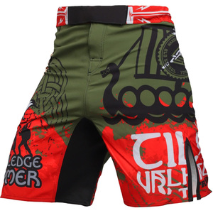 Custom athletic OEM Unisex MMA Shorts Jiu Jitsu Martial Arts Sublimation Four Way Stretch Polyester <b>Knee</b> Length Mid Waist Quick - Product Image 2