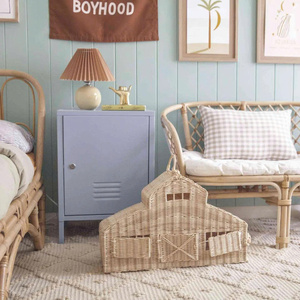 Mini maison en rotin décorative pour chambre d'enfant, panier artisanal écologique, fabrication OEM/ODM en gros du Vietnam - Product Image 1