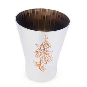 Stainless Steel Laser Print <b>Goblet</b> Glass Premium Drinking Glass for Water Milk Juice Soft Drinks - Product Image 1